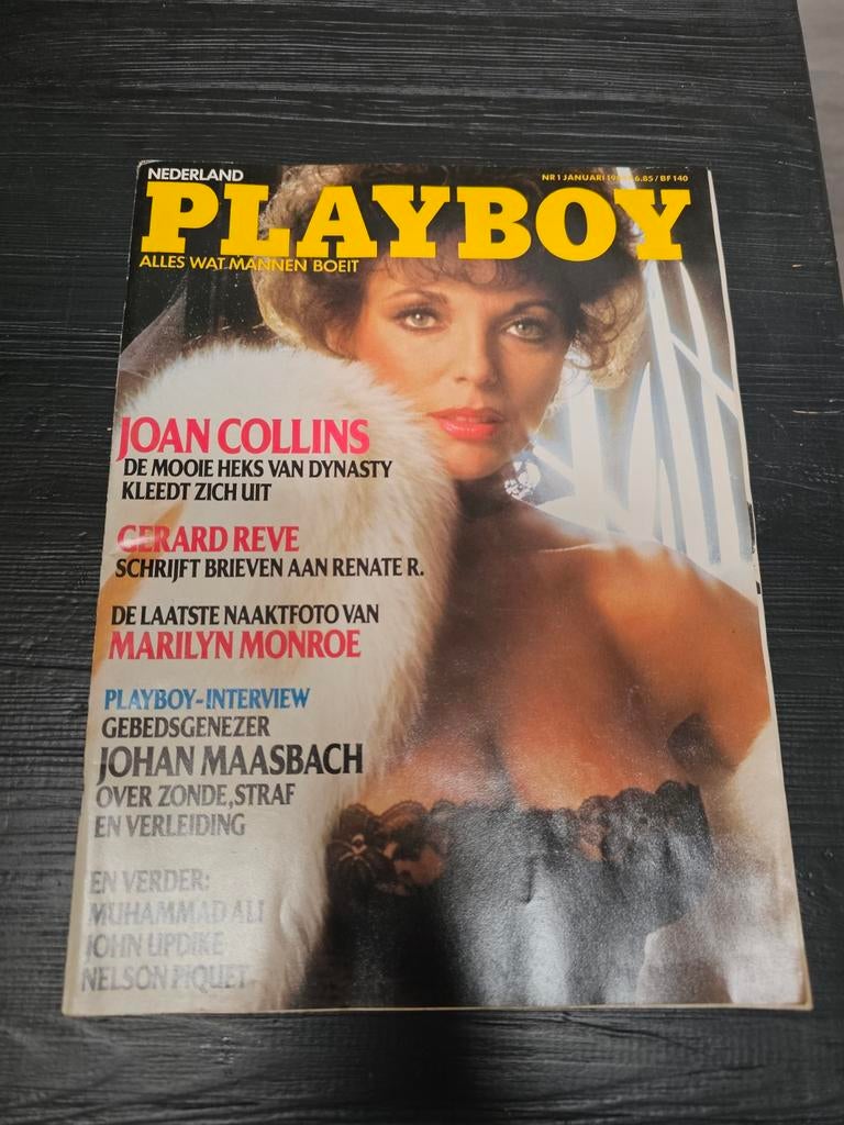 Playboy Nederland Januari 1984 - Joan Collins, Ophalen of Verzenden
