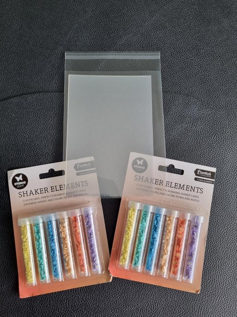 Studio light shaker elements "floral" + acetaatvellen, Hobby en Vrije tijd, Knutselen, Ophalen of Verzenden