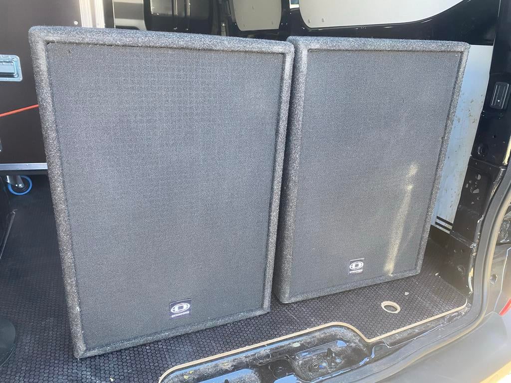 Dynacord F150 Luidsprekerset in mega goede staat, Audio, Tv en Foto, Luidsprekers, Refurbished, Front, Rear of Stereo speakers