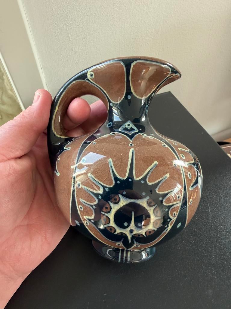 Plateel Oorkannetje De Distel (1900-1910), Antiek en Kunst, Ophalen of Verzenden