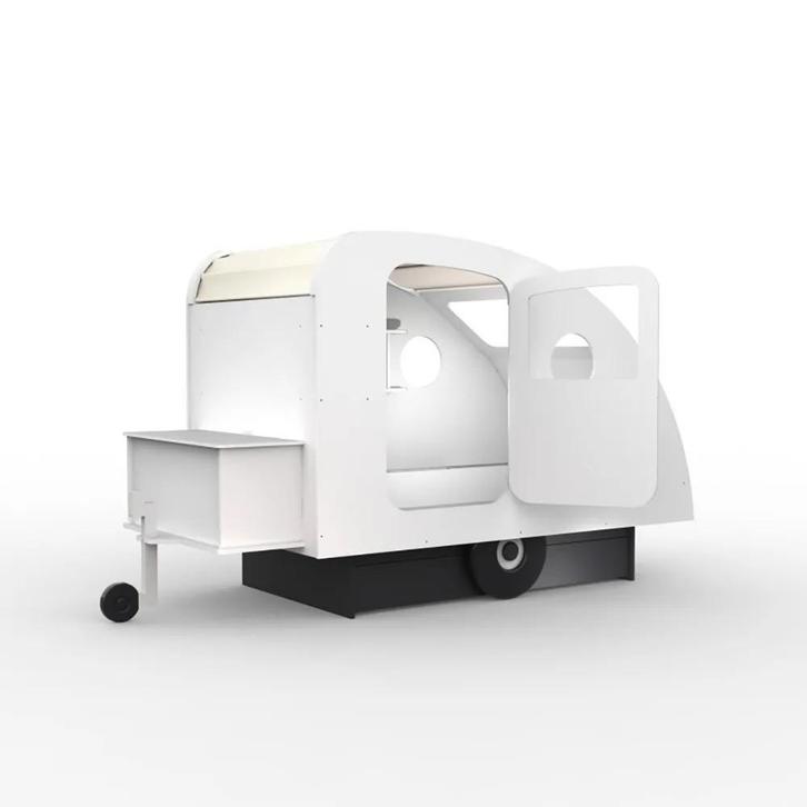 Caravan kinderbed van Mathy Bols met lade & speelgoedkist, Kinderen en Baby's, Kinderkamer | Bedden, Zo goed als nieuw, 180 cm of meer