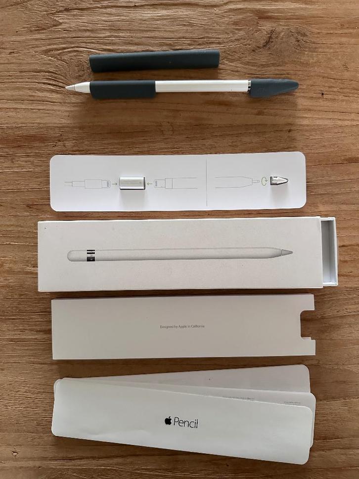 Complete Apple Pencil in doos met gratis siliconen grip, Computers en Software, Apple iPads, Zo goed als nieuw, Overige modellen