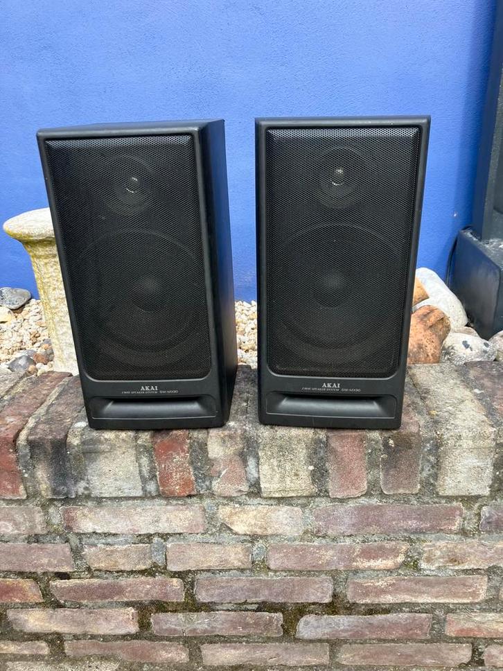 Akai SW-MX90 speakers, Audio, Tv en Foto, Luidsprekers, Gebruikt, Front, Rear of Stereo speakers, Minder dan 60 watt, Overige merken
