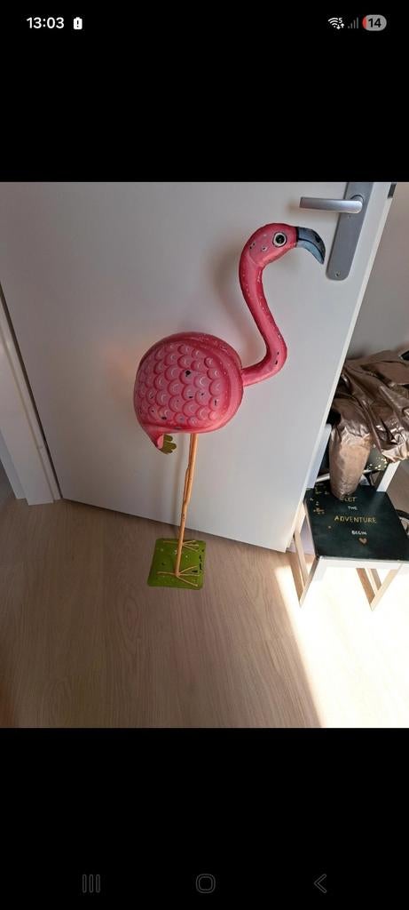 Handgeschilderde flamingo, Ophalen, Wanddecoratie