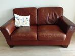 Leren bank cognac roodbruin lederen leer, Huis en Inrichting, Banken | Bankstellen, 150 tot 200 cm, Tweepersoons, Ophalen of Verzenden