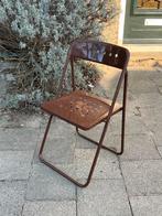 Vintage Ikea metalen klapstoel 1970 bruin, Gebruikt, Bruin, Vintage, Ophalen of Verzenden
