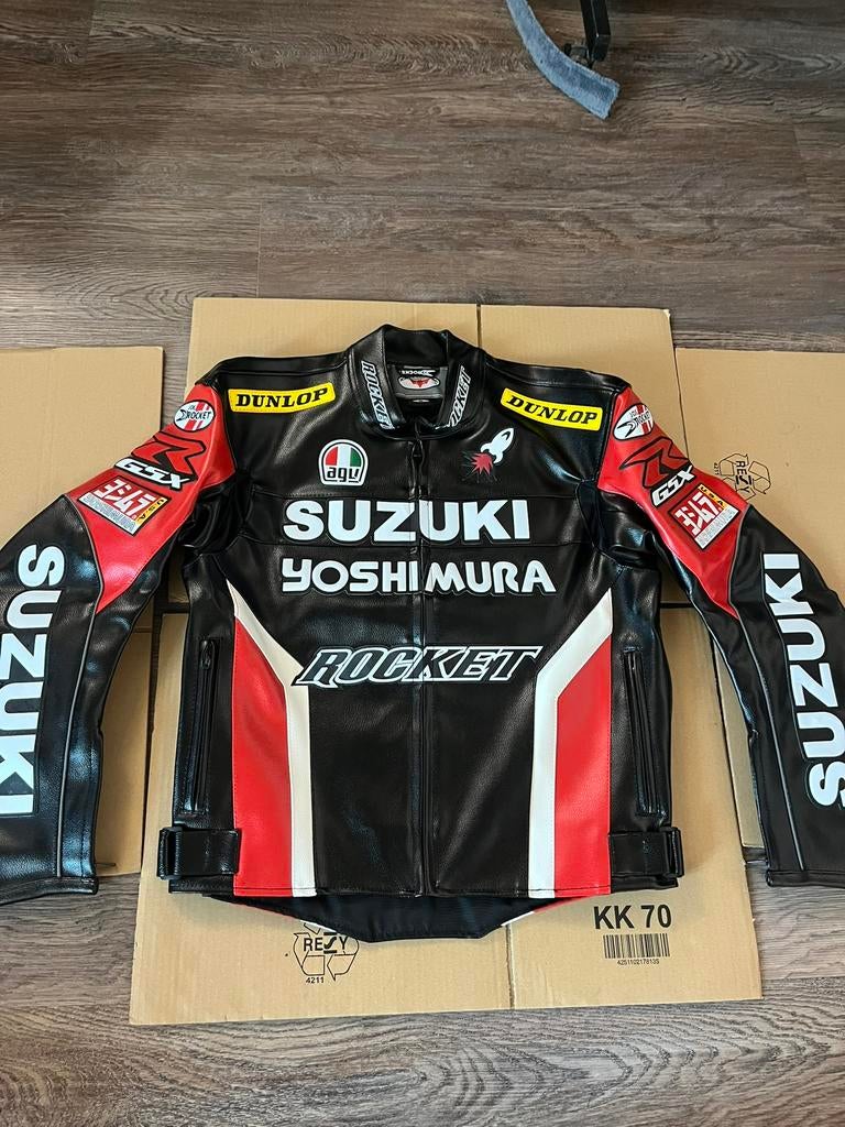 Suzuki Yoshimura Motorjas (Maat S) Vintage zwart, Ophalen of Verzenden, Zo goed als nieuw, Maat 46 (S) of kleiner, Zwart