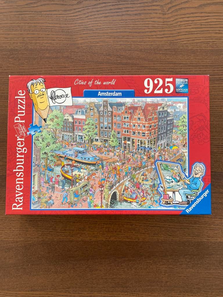 Puzzel Amsterdam - Fleroux (925 stukjes), Ophalen of Verzenden, 500 t/m 1500 stukjes, Zo goed als nieuw