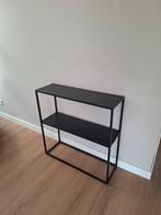 Sidetable staal zwart, Huis en Inrichting, Tafels | Sidetables, Ophalen, 100 tot 150 cm, Zo goed als nieuw, 25 tot 50 cm