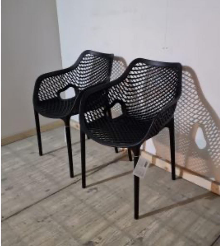 Siesta AirXL design tuinstoel NIEUW, Ophalen, Kunststof, Zwart, Nieuw