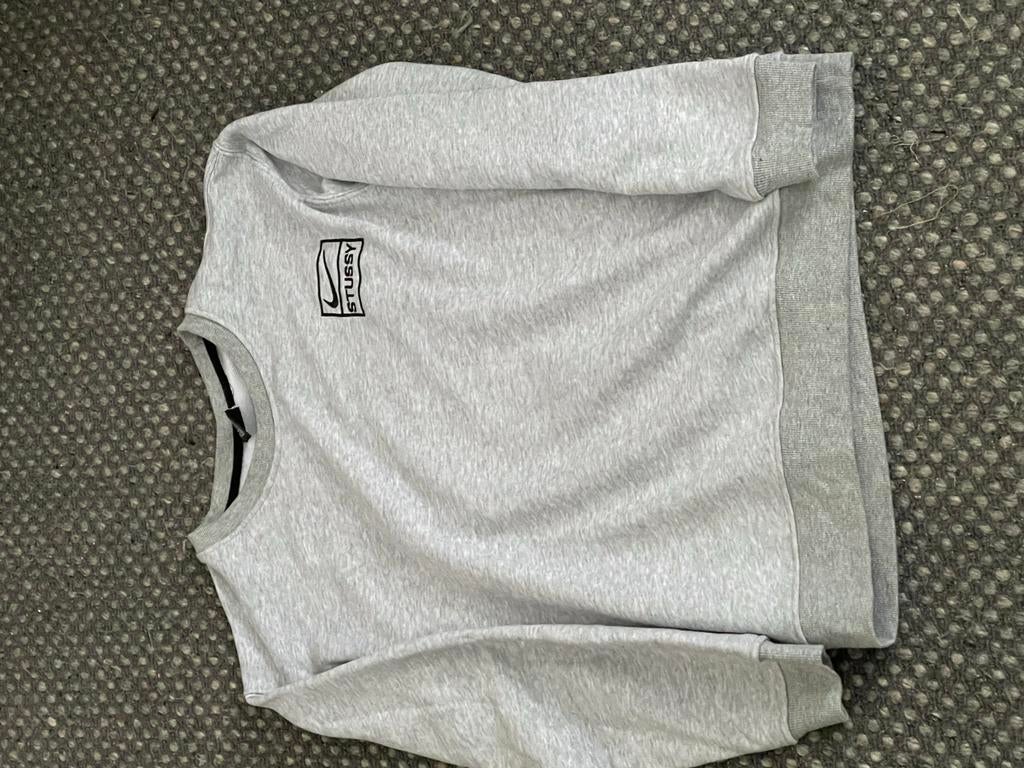 Nike Stussy Crewneck Trui Grijs, Ophalen, Gedragen, Overige maten, Grijs