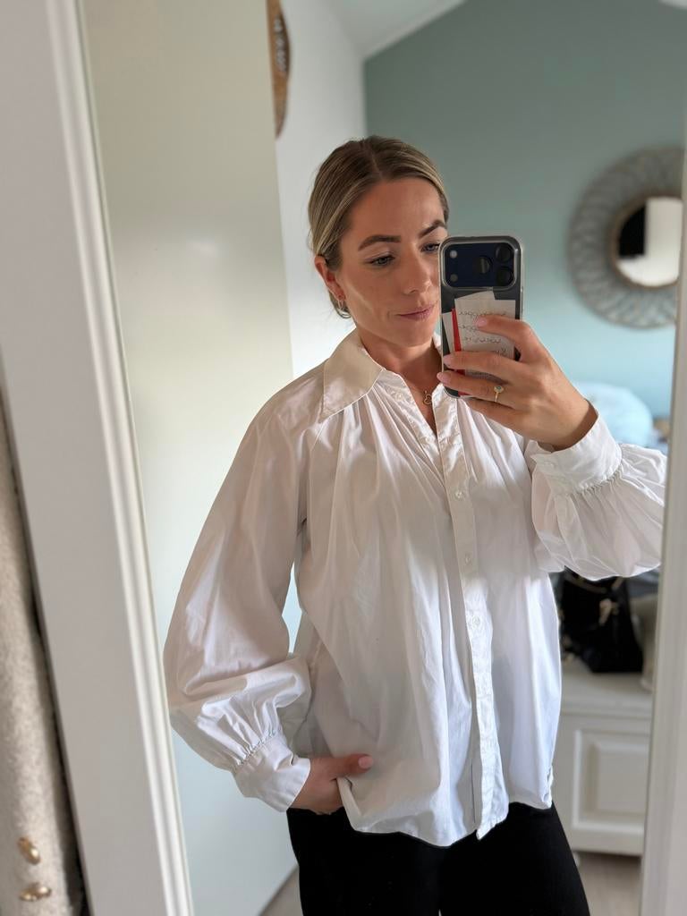 Witte blouse Shoeby Fred van Leer collectie XS, Ophalen of Verzenden, Zo goed als nieuw, Maat 34 (XS) of kleiner, Wit