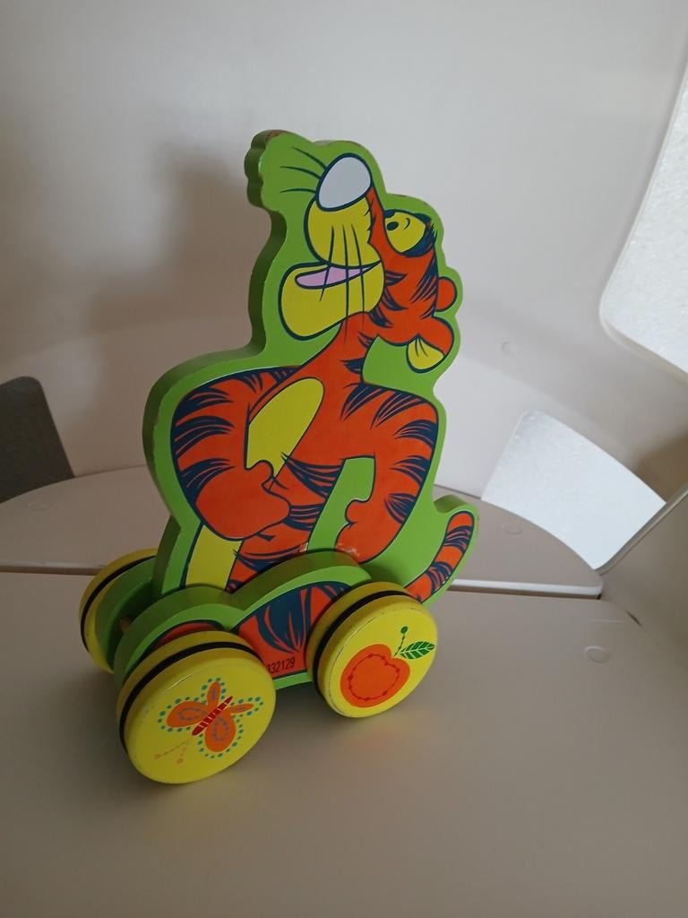 Winnie de Poeh Teigetje trek figuurtje van hout, Ophalen of Verzenden, Gebruikt, Duw- of Trekspeelgoed