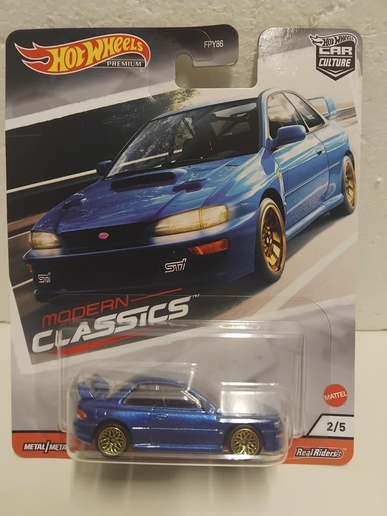 Hot Wheels Modern Class. Subaru Impreza 1998 STI 3INCH, Ophalen of Verzenden, Zo goed als nieuw, Auto
