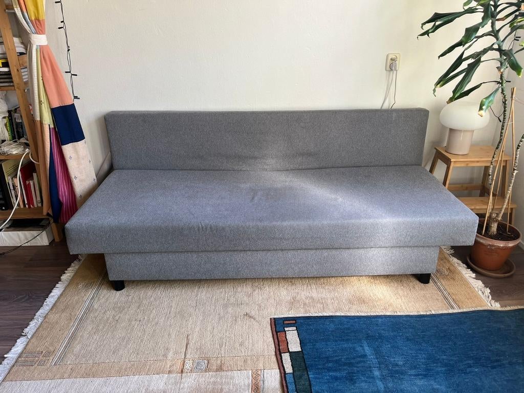 IKEA Slaapbank Grijs, Huis en Inrichting, Slaapkamer | Slaapbanken, Gebruikt, Tweepersoons, Ophalen of Verzenden, Overige maten