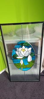 Glas in lood 3 laags waterlelie, Ophalen of Verzenden, Minder dan 80 cm, Glas in lood, Minder dan 80 cm