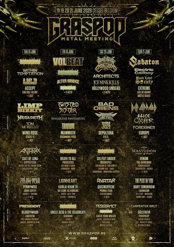 Graspop metal meeting camping ticket Crypt, Eén persoon