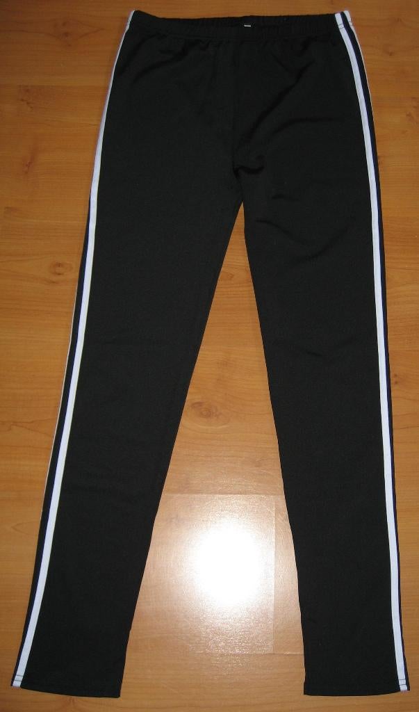 Zwarte legging met witte strepen S/36., Kleding | Dames, Leggings, Maillots en Panty's, Legging, Maat 36/38 (S), Zwart, Nieuw
