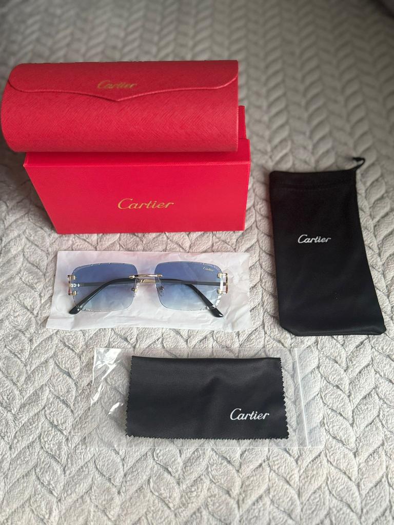 Cartier diamond cut zonnebril, Overige merken, Zonnebril, Overige kleuren, Nieuw