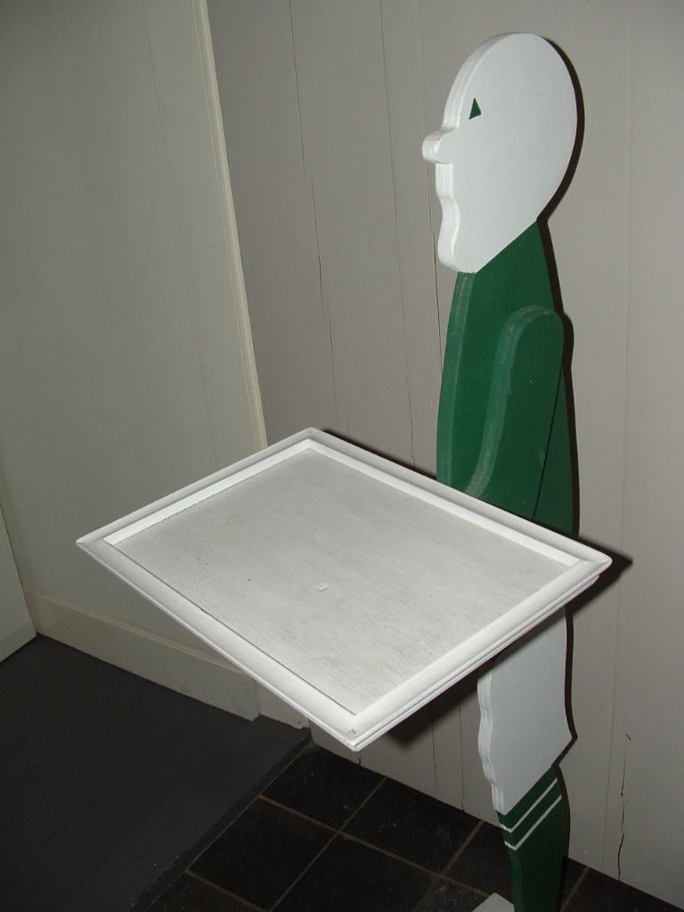 Houten Butler / Ober te gebruiken als deco tafeltje dienblad, Antiek en Kunst, Ophalen