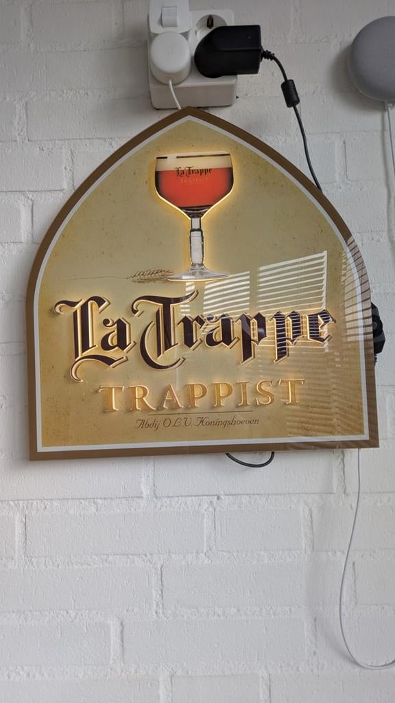 La Trappe Trappist Lichtreclame - Perfecte Staat, Ophalen of Verzenden, Zo goed als nieuw, Lichtbak of (neon) lamp