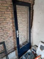 Hard houten achterdeur met 3-puntssluiting, Doe-het-zelf en Verbouw, Ophalen, Gebruikt, 200 tot 215 cm, Glas