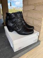 Zwarte leren enkellaarzen 5th Avenue maat 38, Ophalen, Zo goed als nieuw, Zwart, Lage of Enkellaarzen
