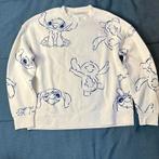 Disney Stitch Sweater - Wit met Blauwe Prints - S, Verzenden, Gedragen, Maat 36 (S), Wit
