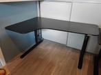 IKEA BEKANT elektrisch hoekbureau links 160 x 110 cm zwart, Ophalen, In hoogte verstelbaar