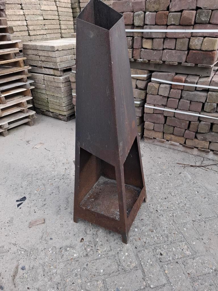 Stalen vuurzuil, Tuin en Terras, Ophalen of Verzenden