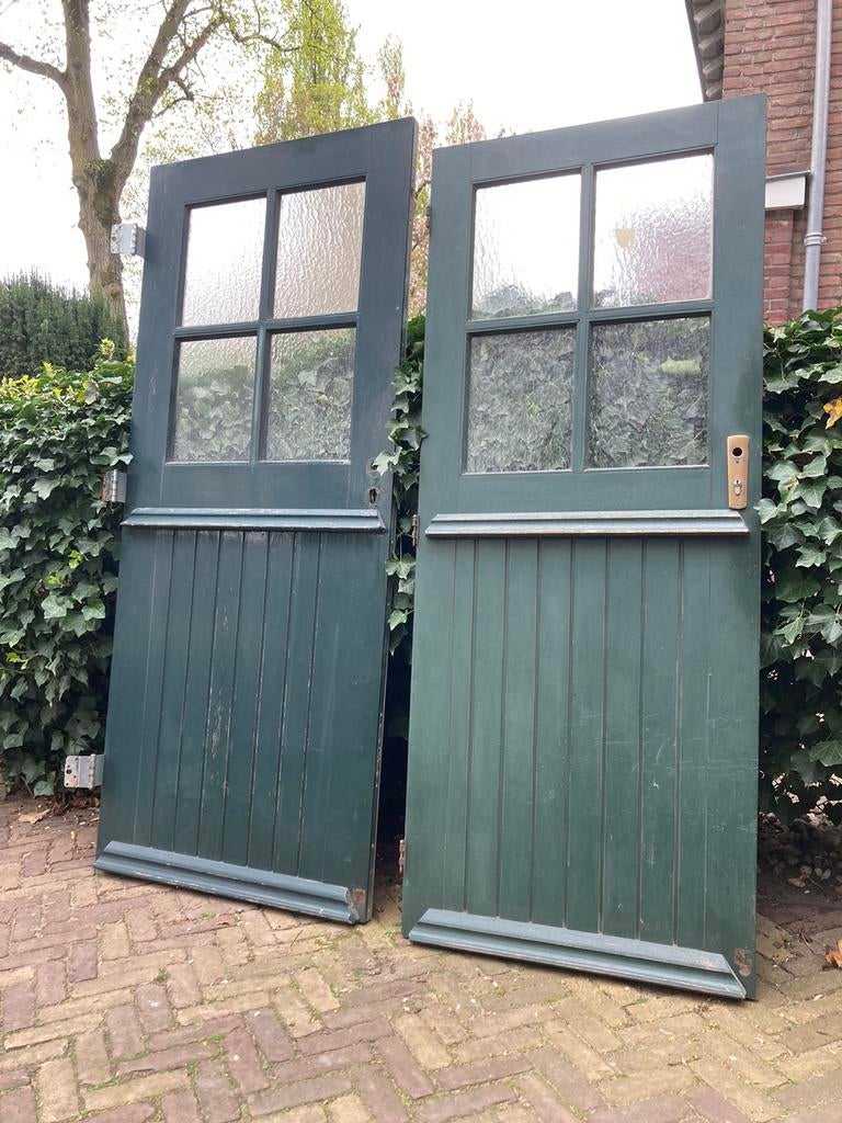 Buitendeuren 2x merbau hardhout, Ophalen, Gebruikt, 80 tot 100 cm, Buitendeur