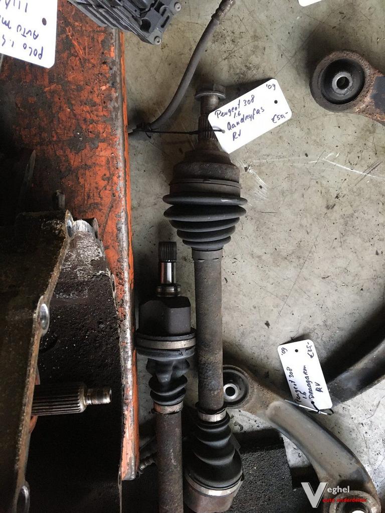 Peugeot 308  2009 aandrijfas rechts of links
