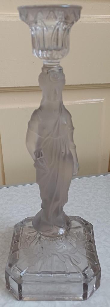 Glazen kaarsen kandelaar maria, Ophalen of Verzenden, Glas