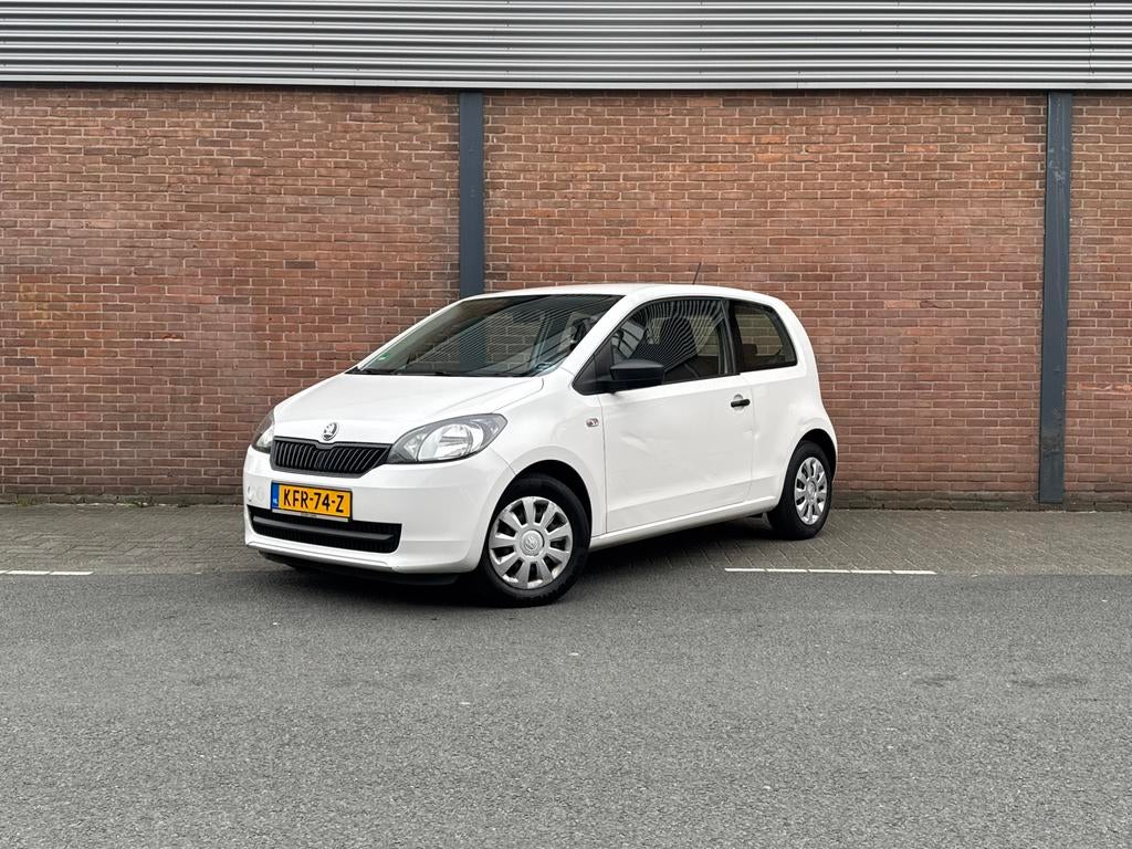 Skoda Citigo 1.0 Greentech Style | Airco |  Veel Nieuw, Auto's, Voorwielaandrijving, Stof, Wit, Bedrijf