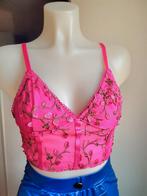 Felroze Kanten Bustier Korsettop met Bloemenborduursel, Nieuw, Ophalen of Verzenden, Roze, Maat 36 (S)