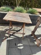 Gebruikte opklapbare tuintafel van hout, Ophalen, Gebruikt, Rechthoekig, Hout