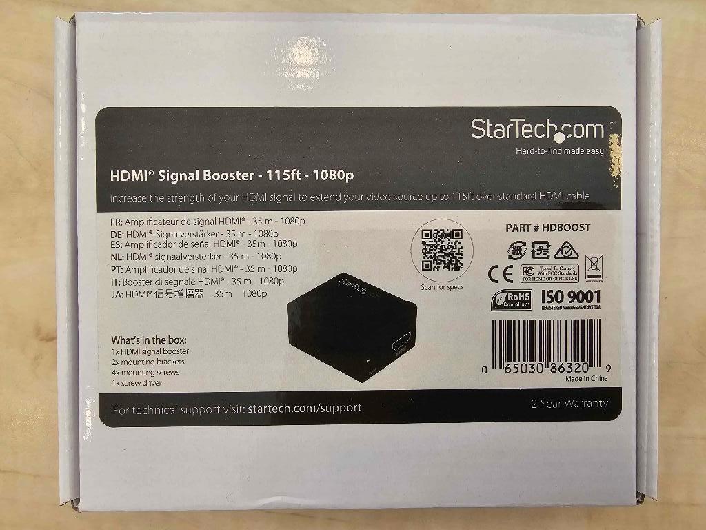 Startech HDMI Signal Booster 115ft 1080p, Ophalen of Verzenden, Nieuw
