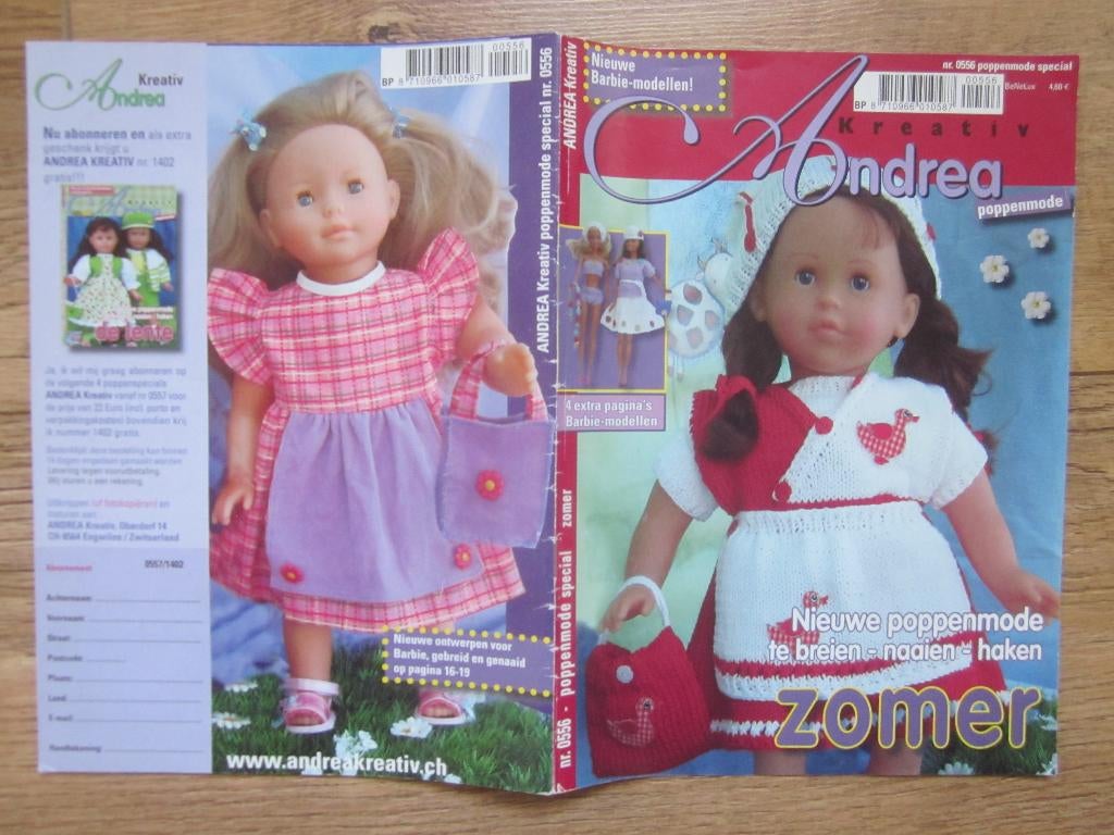 Andrea Kreativ poppenmode + Barbie mode breien naaien haken, Overige merken, Overige typen, Vrouw, Ophalen of Verzenden
