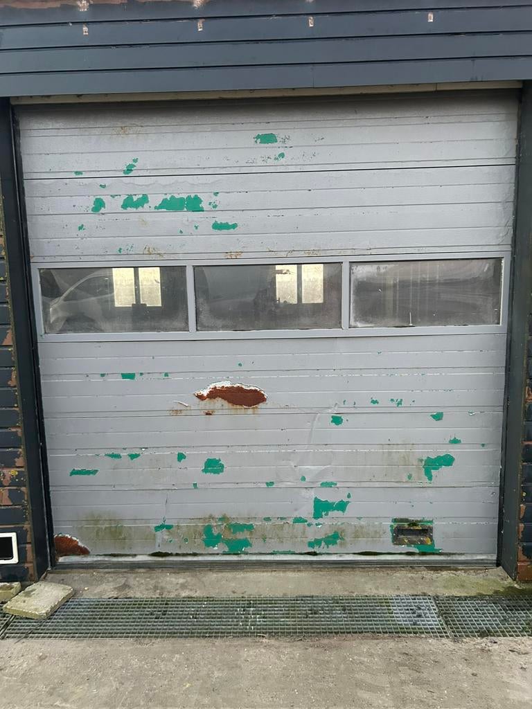 3x overheaddeuren BxH=3000x3000mm., Doe-het-zelf en Verbouw, Deuren en Horren, Ophalen, Gebruikt, Garagedeur, Metaal