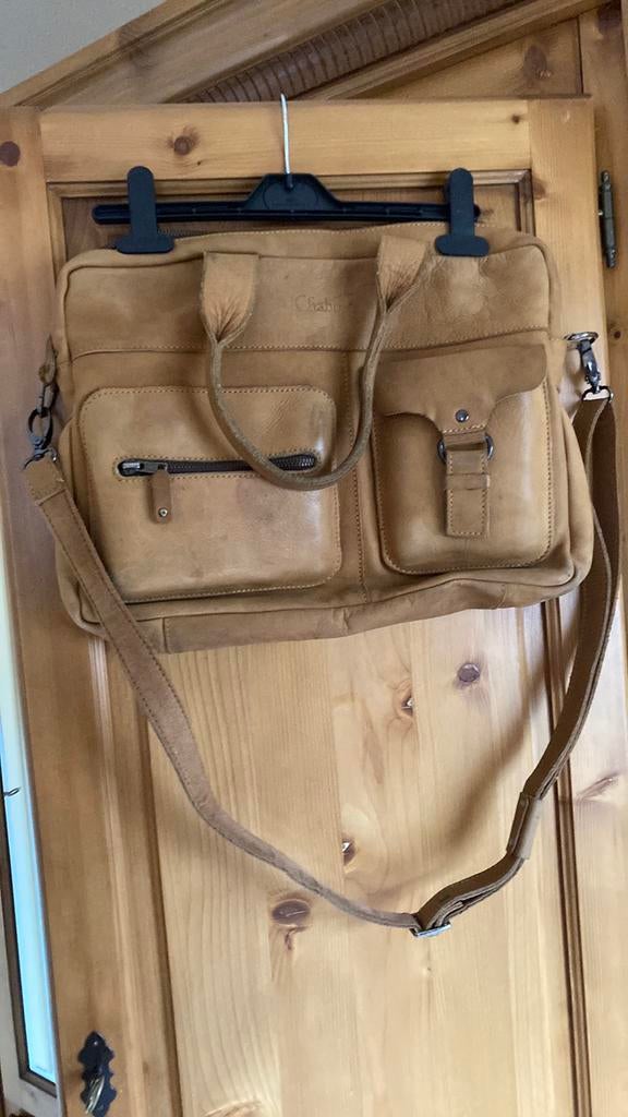 Chabo leren schoudertas, Sieraden, Tassen en Uiterlijk, Tassen | Damestassen, Ophalen of Verzenden, Bruin, Schoudertasje