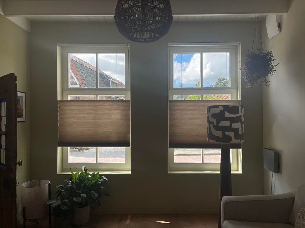 Luxaflex Duette Shades | Zand-kleur, Ophalen, 100 tot 150 cm, Bruin, Nieuw