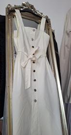 YAS katoenen midi jurk met knopen maat XS ecru wit, Verzenden, Wit, Zo goed als nieuw, Maat 34 (XS) of kleiner