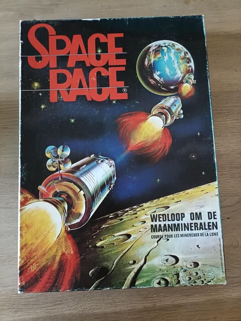 Vintage Space Race spel uit de jaren 60, Hobby en Vrije tijd, Gezelschapsspellen | Bordspellen, Gebruikt, Ophalen of Verzenden
