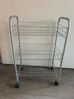 Metalen trolley met 3 manden, Ophalen, Gebruikt