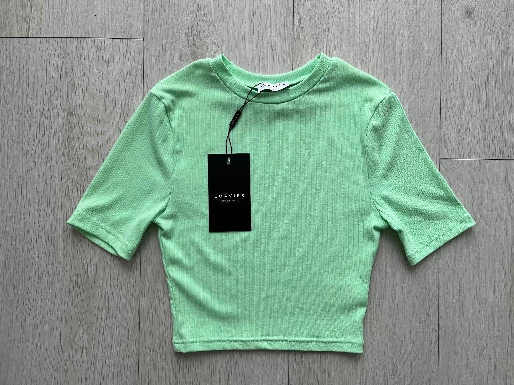 Loavies Basic Shirt Shirtje Top Topje Mintgroen Groen Mt. XS, Nieuw, Ophalen of Verzenden, Loavies, Korte mouw