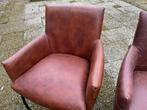 2 eetkamer stoelen met wieltjes, Ophalen, Nieuw, Bruin, Twee