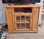 Houten TV Kastje met Glazen Deur, Ophalen, Glas, Gebruikt, Klassiek