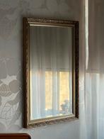 Gouden spiegel met sierlijke lijst, Minder dan 50 cm, Gebruikt, Ophalen of Verzenden, Minder dan 100 cm