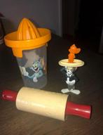 Tom & Jerry set: ijsvorm, sinaasappelpers en deegroller, Ophalen of Verzenden, Zo goed als nieuw, Jongen of Meisje
