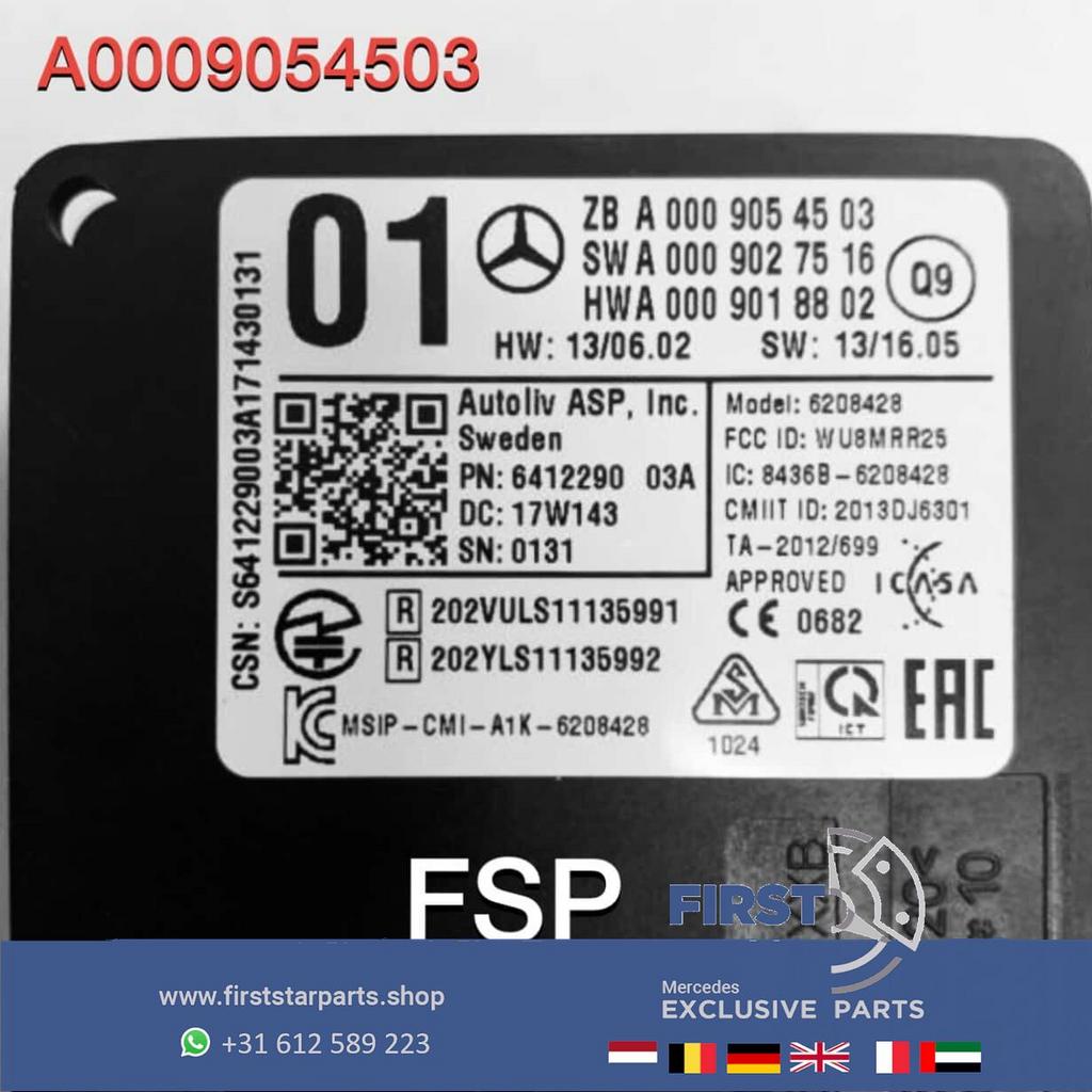 A0009054503 Dodehoek Radar sensor W176 W246 W117 W156 W463 W, Gebruikt, -, Ophalen of Verzenden, -